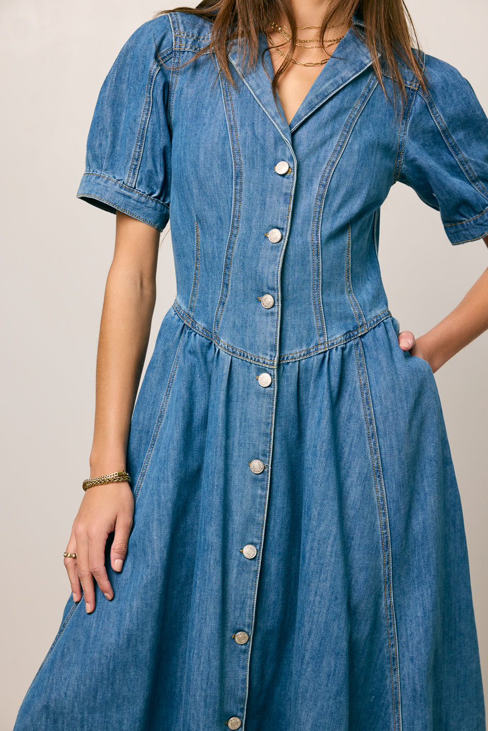 Mylie Denim Maxi Dress