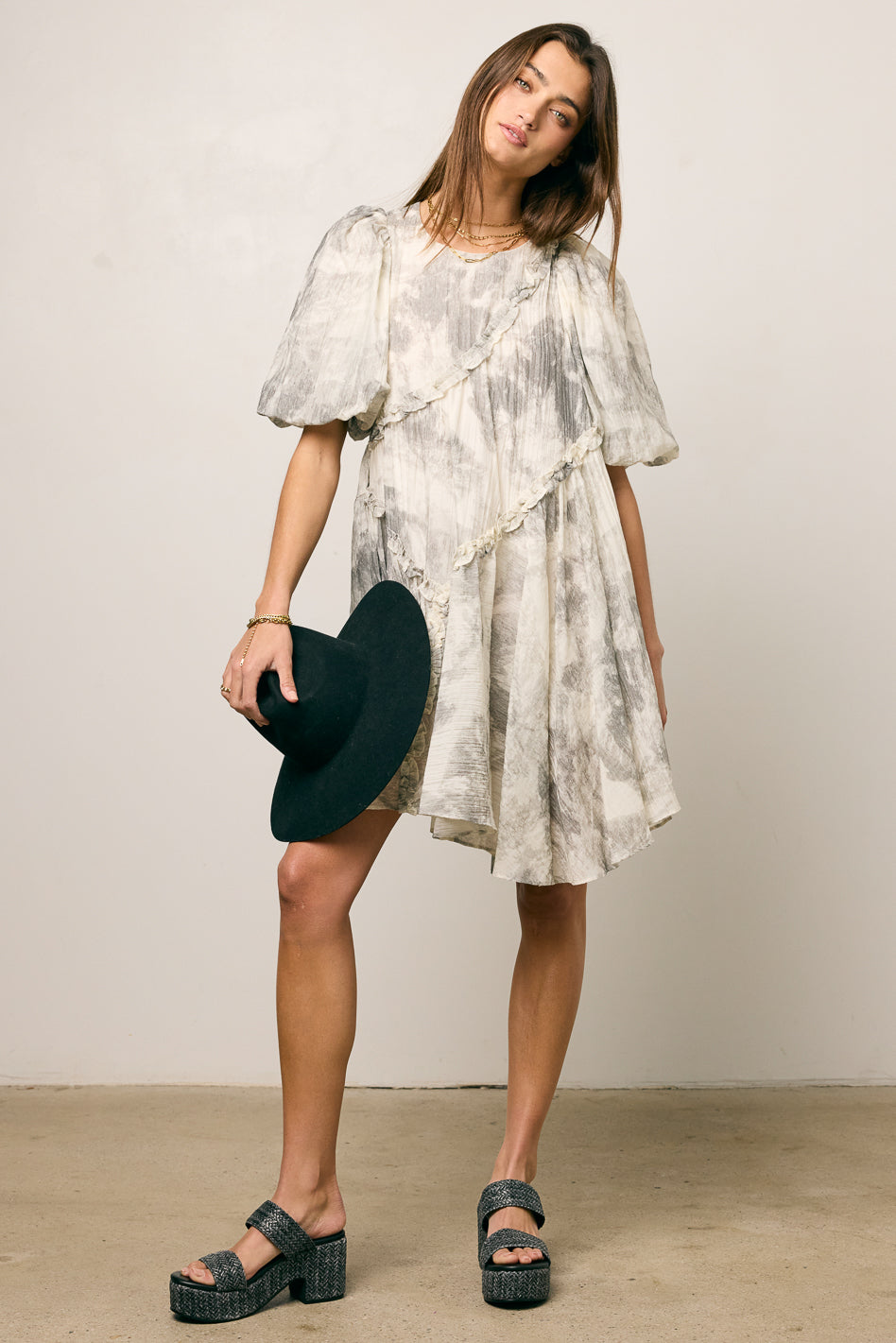 Kellie Abstract Babydoll Dress - FINAL SALE