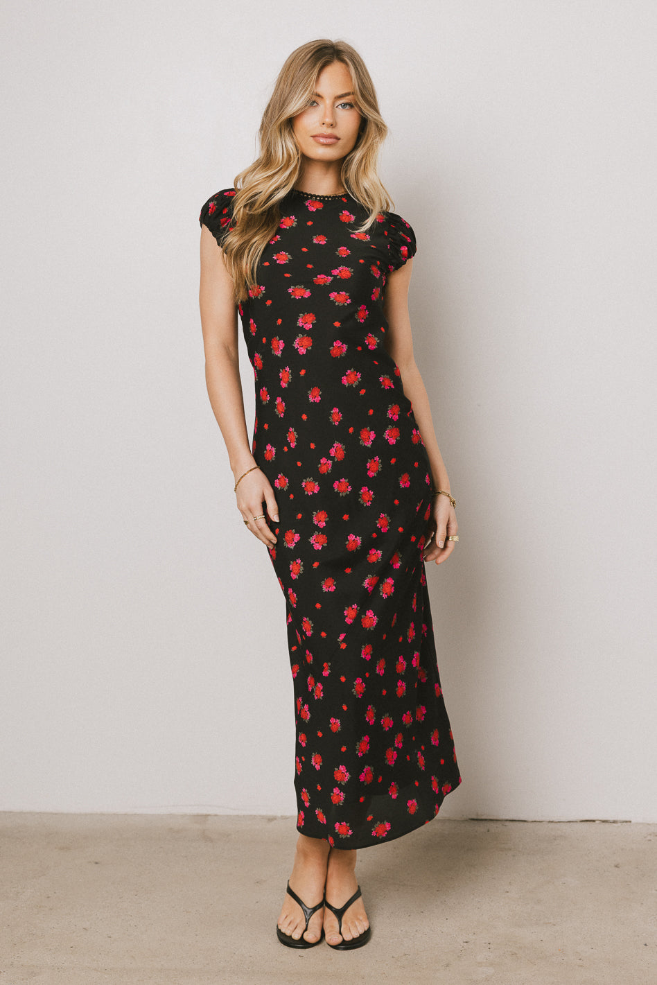 Ellianna Floral Maxi Dress in Black