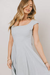 Colin Midi Dress in Slate Blue