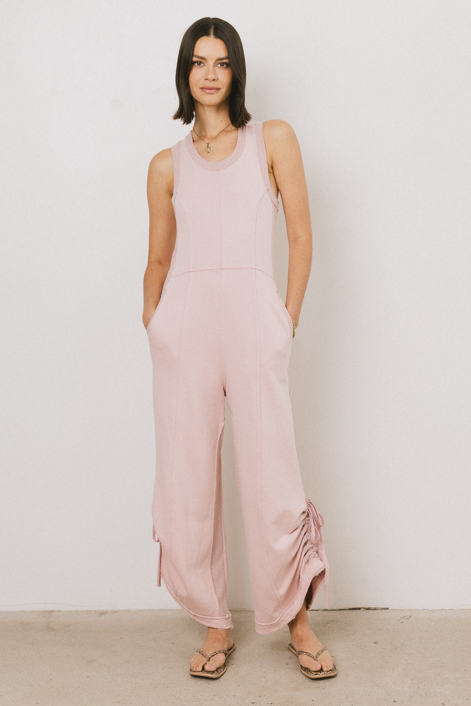 Tristan Knit Jumpsuit in Pink - FINAL SALE