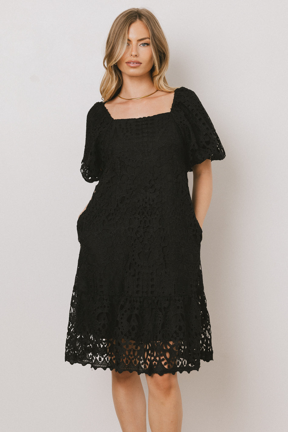 Antoine Eyelet Lace Dress