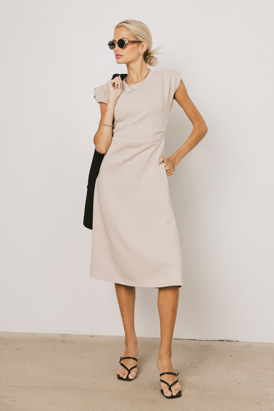 Kyra Midi Dress in Khaki - FINAL SALE