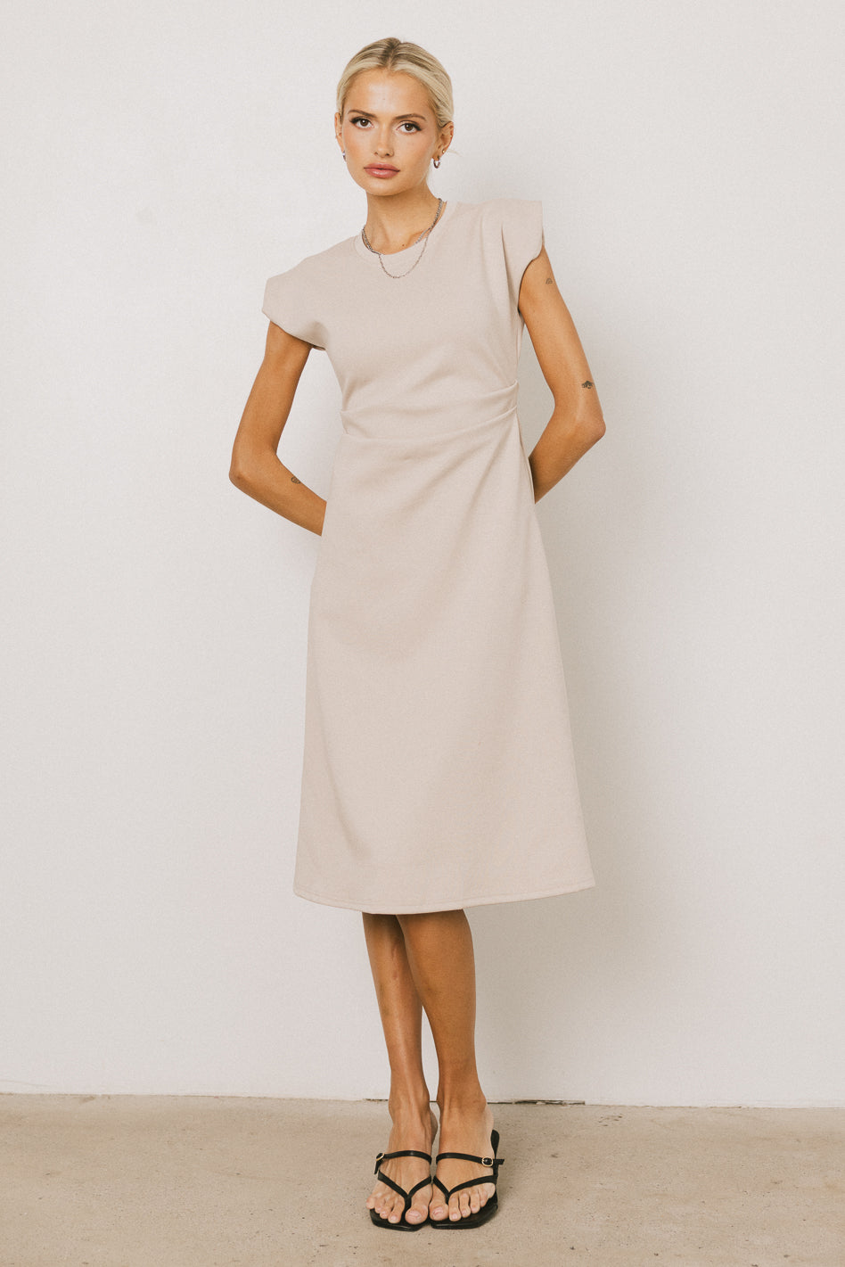 Kyra Midi Dress in Khaki - FINAL SALE
