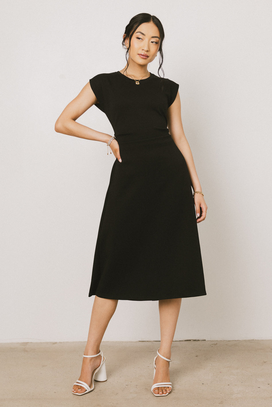 Kyra Midi Dress in Black - FINAL SALE