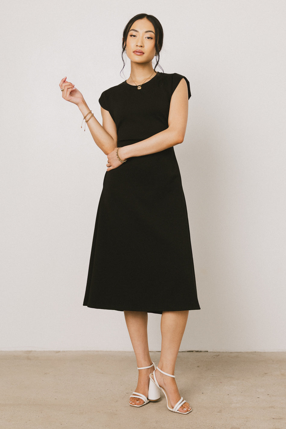 Kyra Midi Dress in Black - FINAL SALE