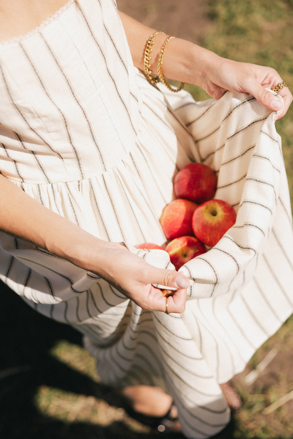 Lia Striped Midi Dress