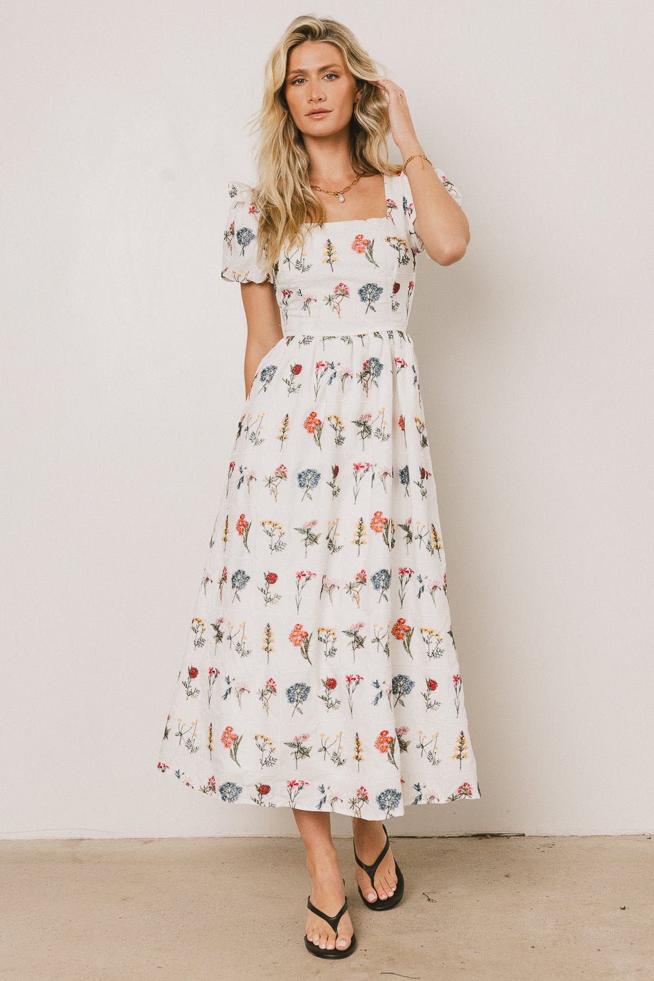 Jayce Embroidered Floral Maxi Dress