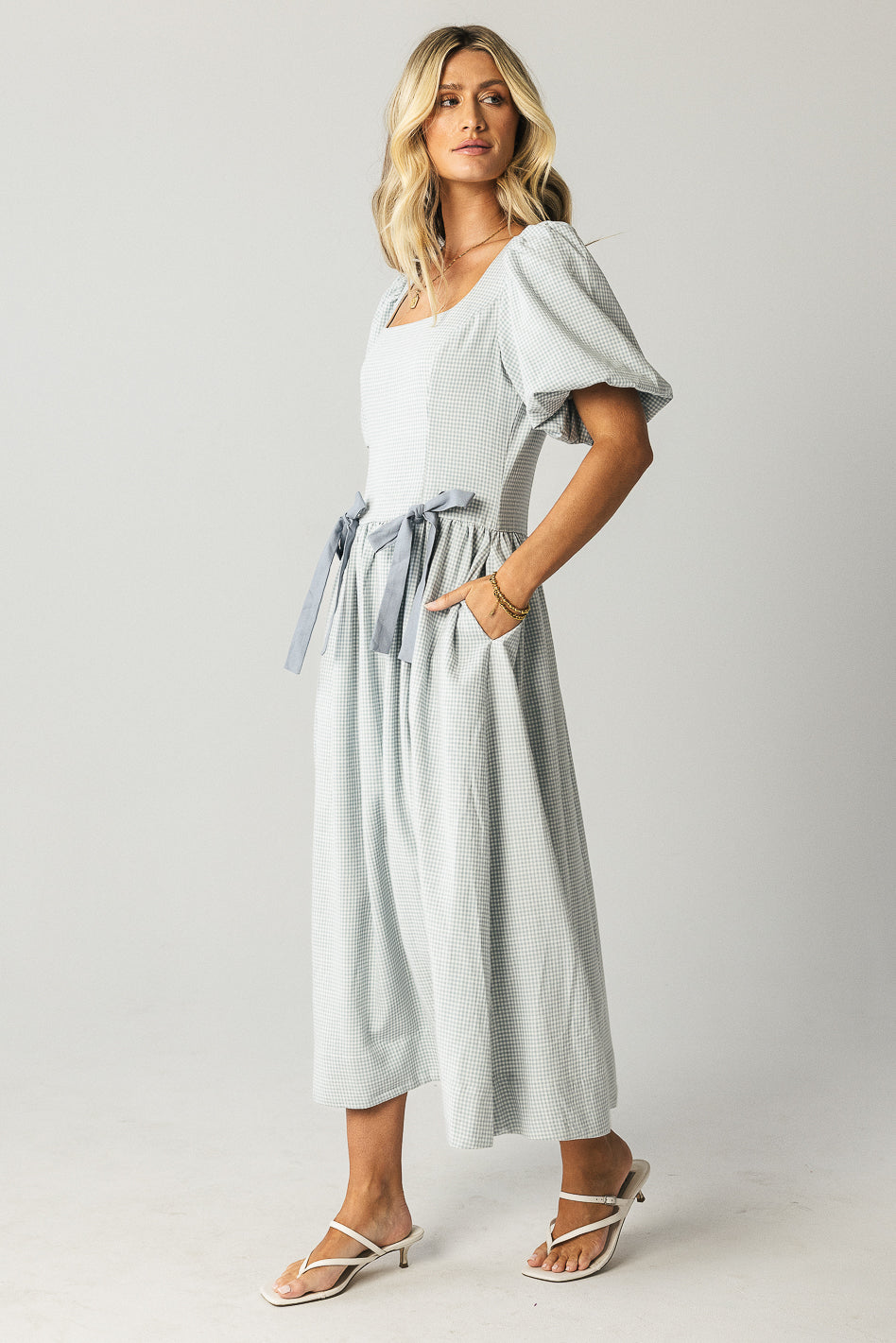Elyse Gingham Maxi Dress