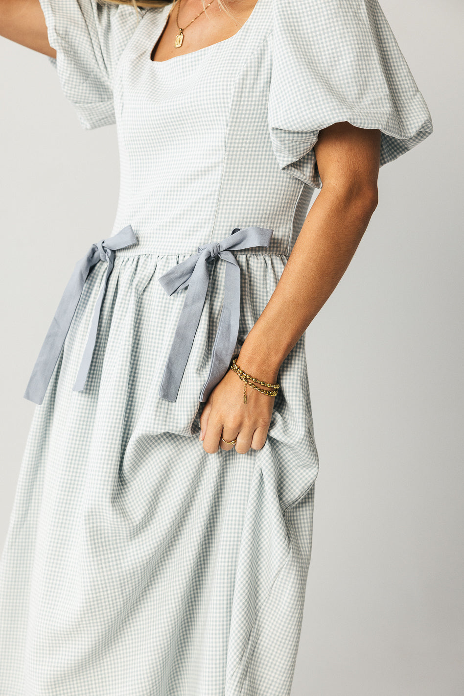 Elyse Gingham Maxi Dress