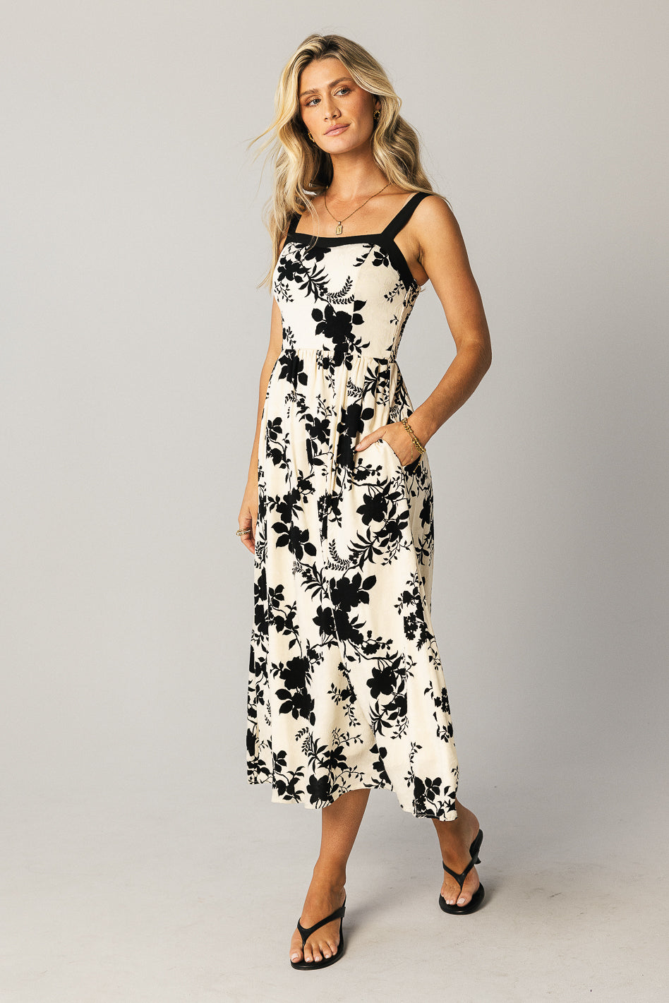 Zora Floral Midi Dress