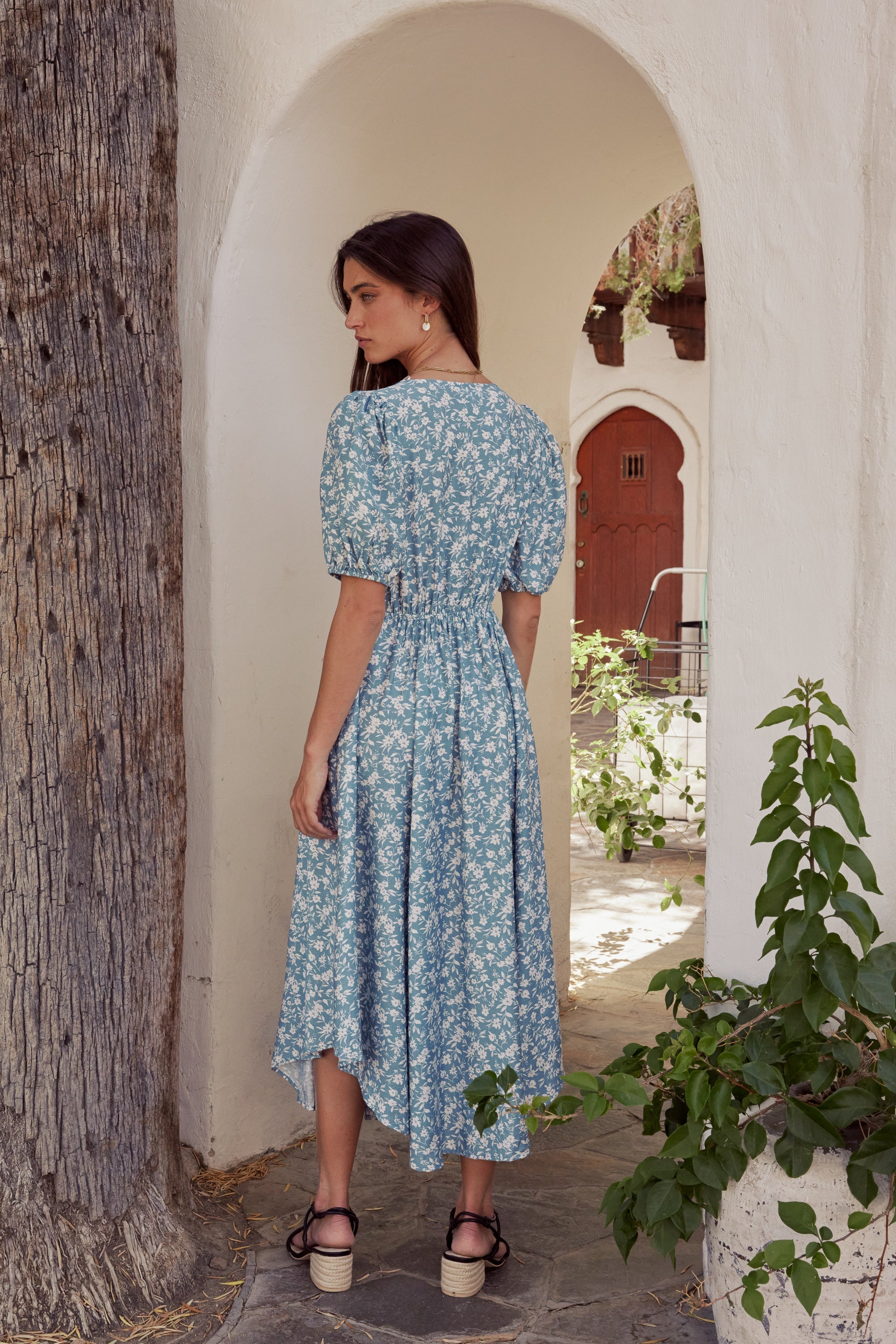 Sandra Button Front Maxi Dress