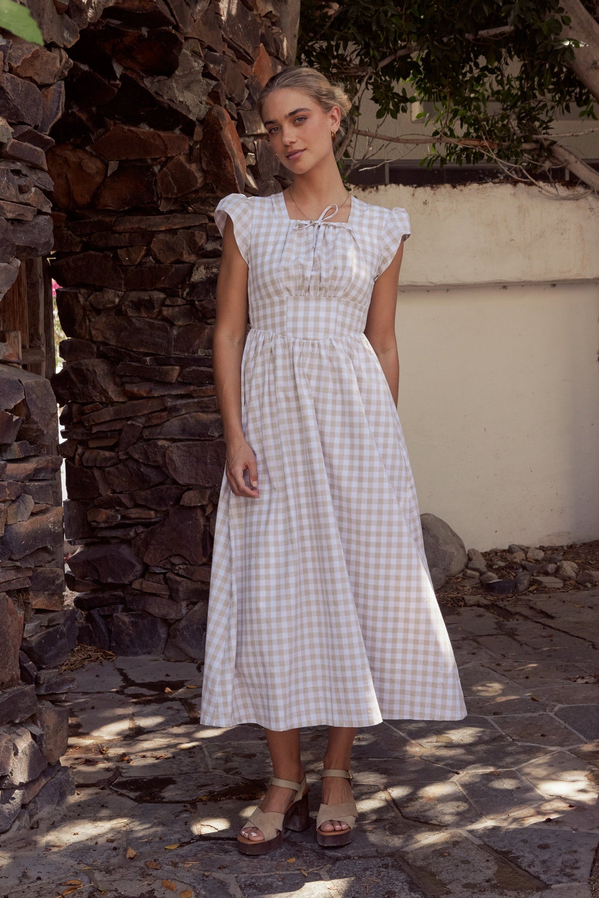 Amani Plaid Maxi Dress
