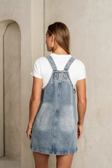 Koa Denim Mini Dress in Light Wash