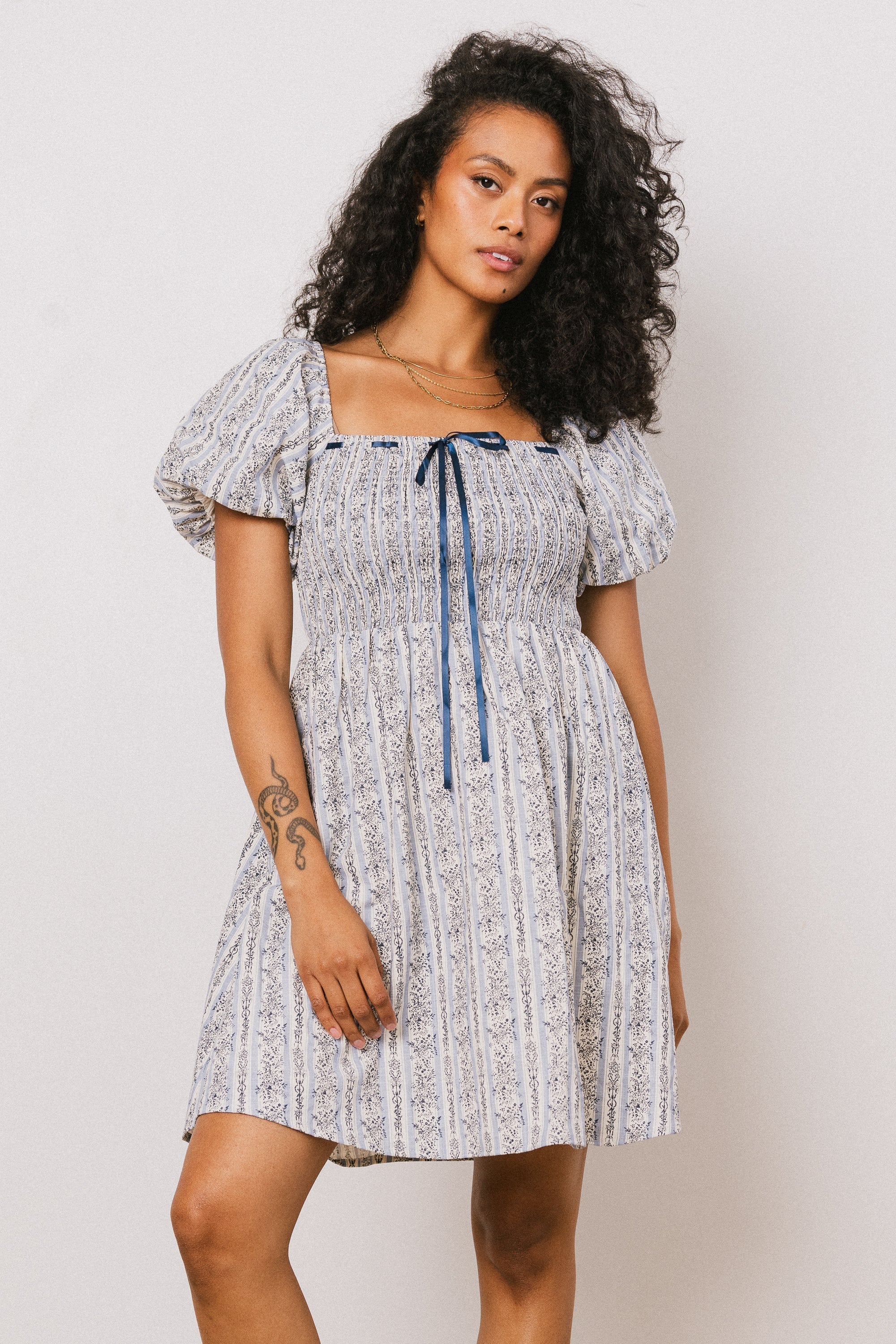 Arlet Smocked Mini Dress