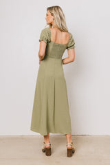 Maddox Midi Dress in Sage