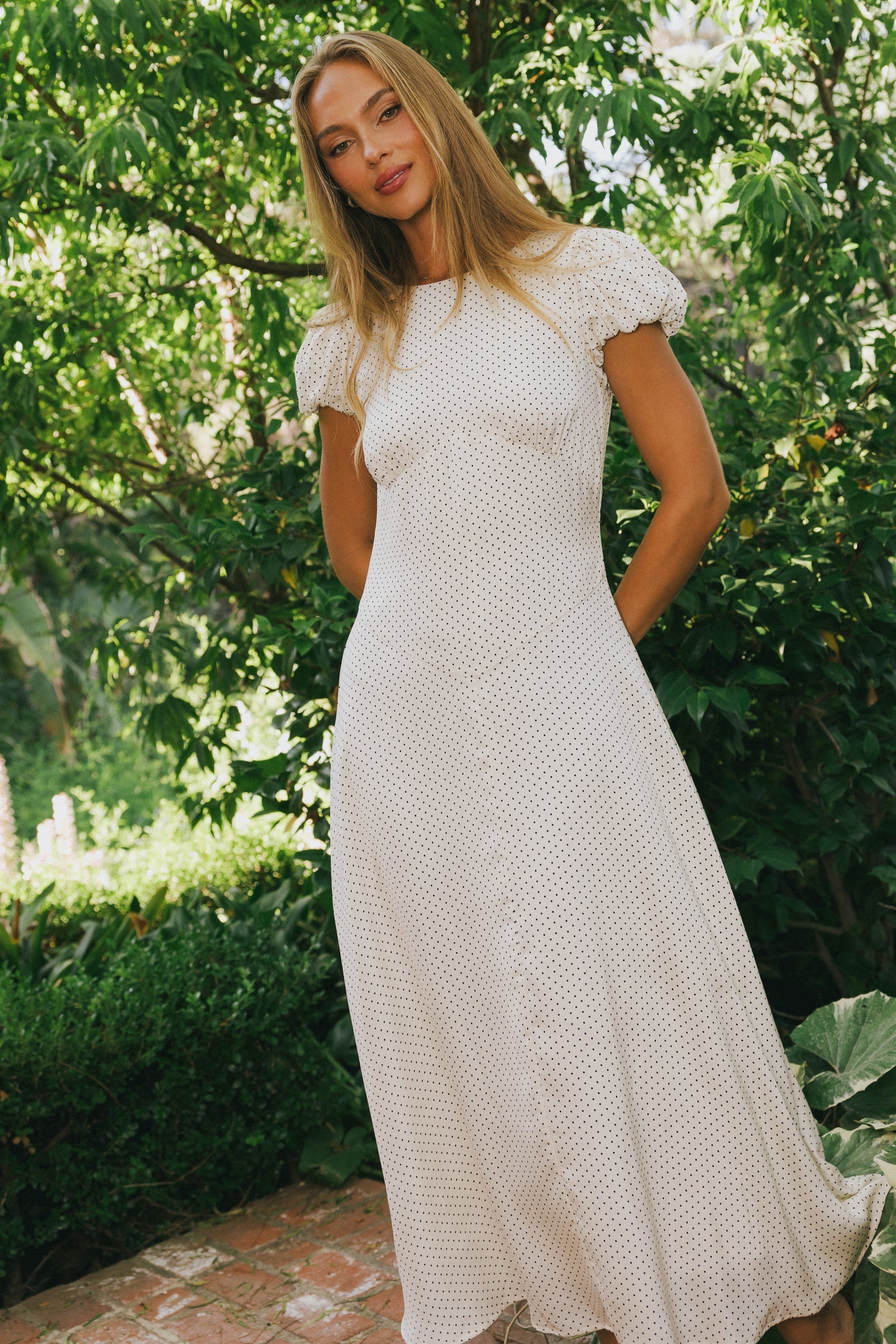 Karla Polka Dot Maxi Dress