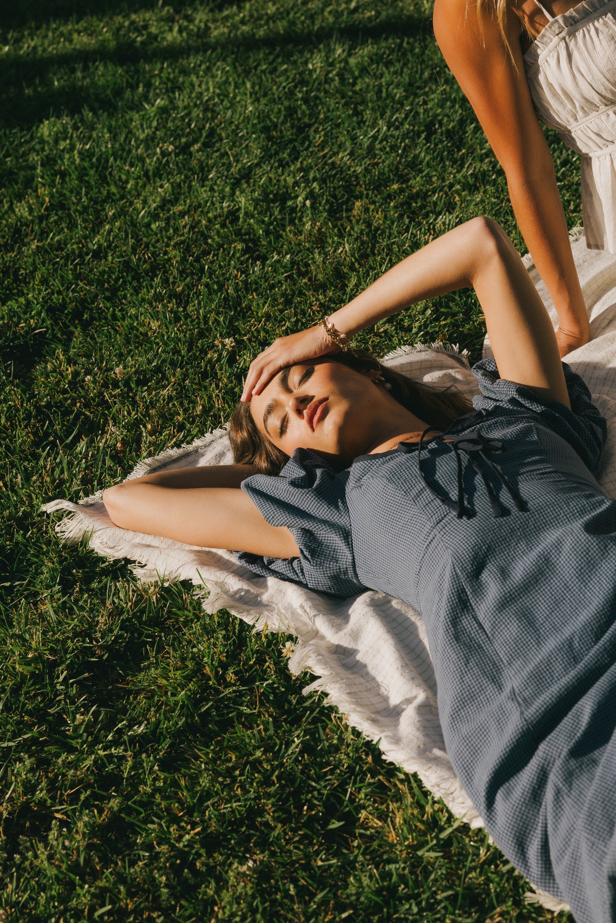 Elle Gingham Midi Dress
