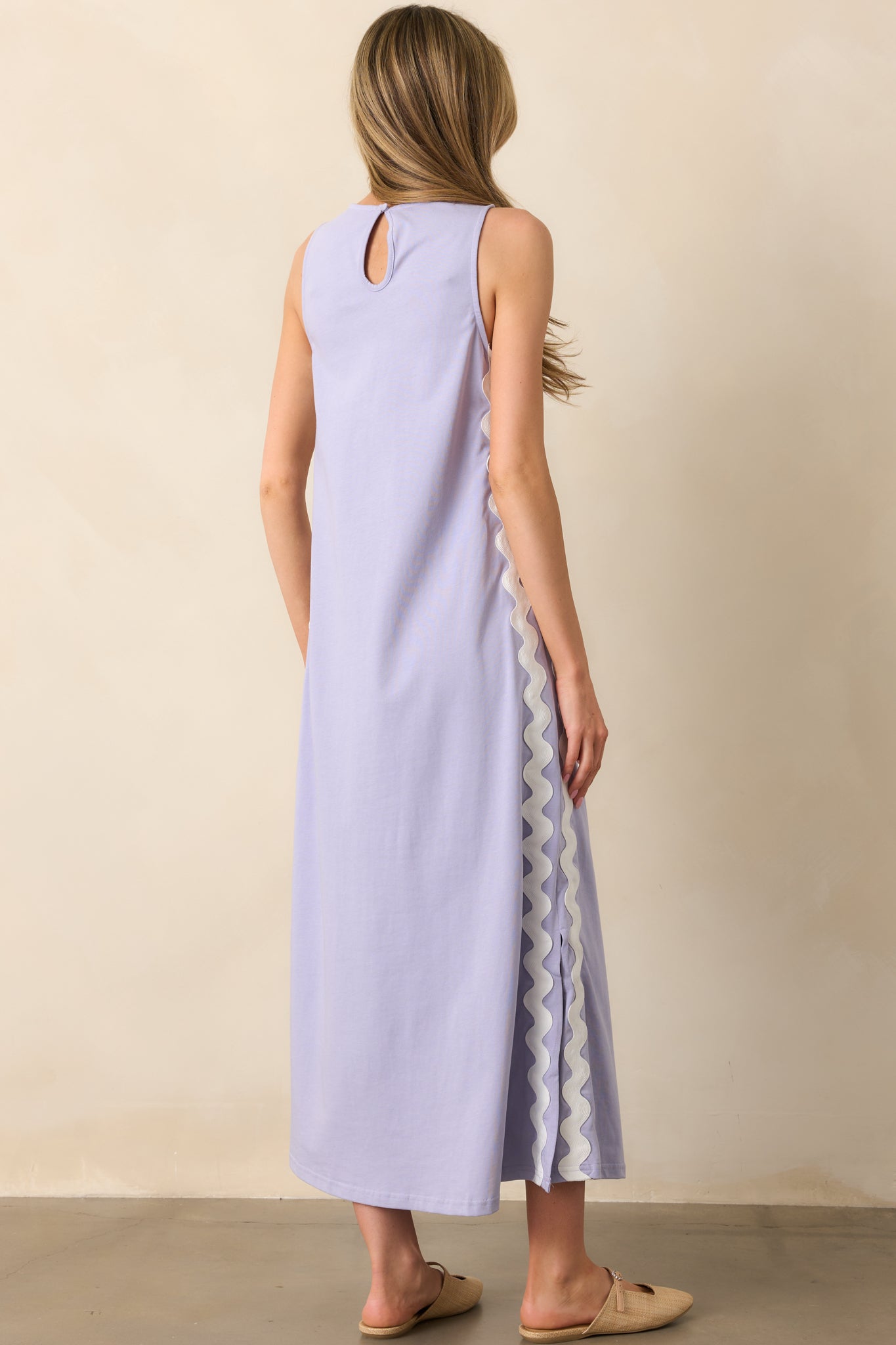 Dawn Purple Heather Cotton Maxi Dress