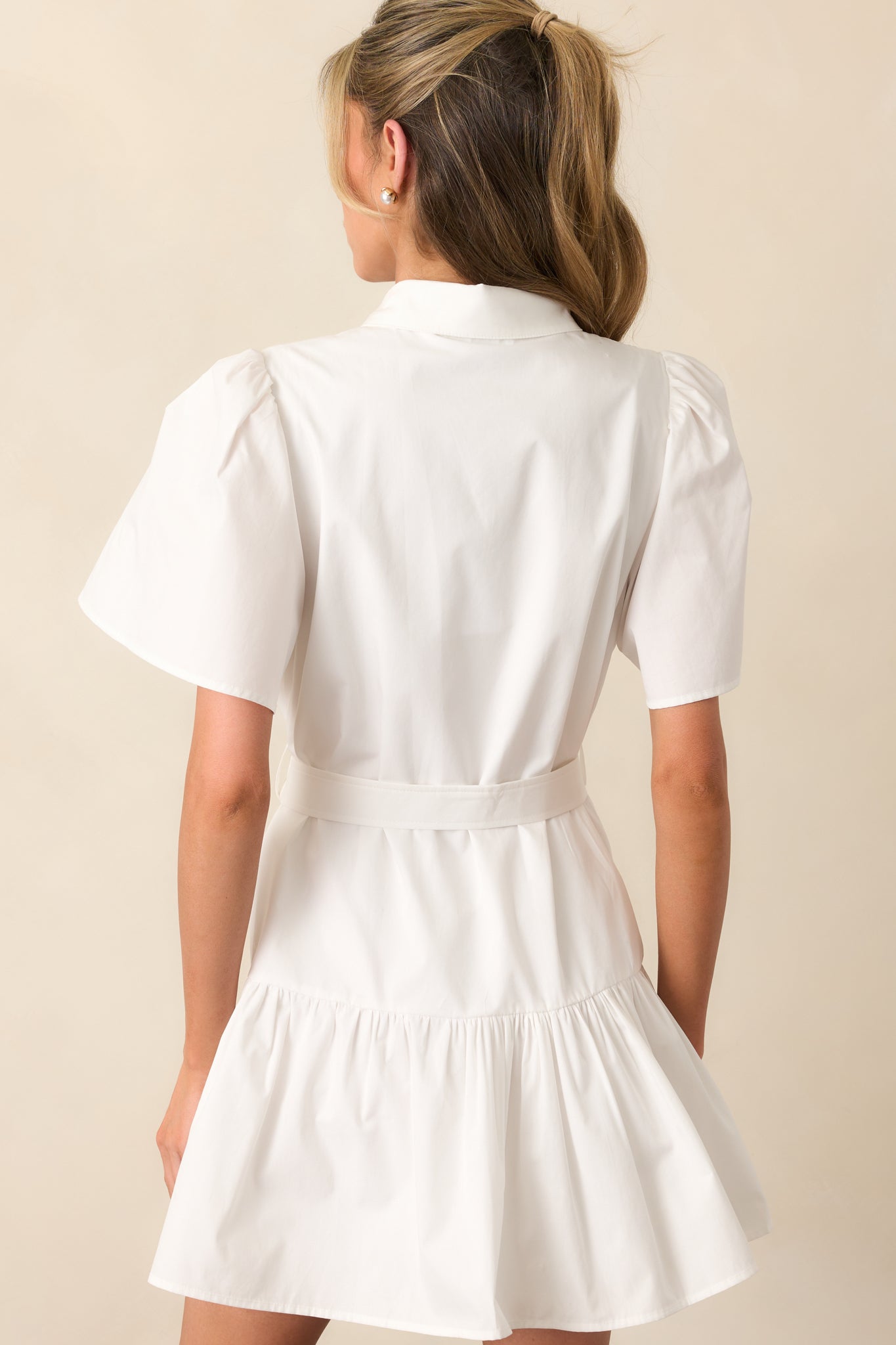 Fairfax White Cotton Mini Dress