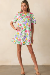 Wentworth Reversible Garden Party Floral Cotton Shift Dress