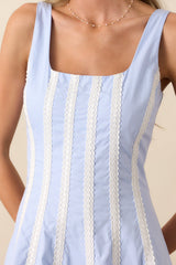 Bancroft Baby Blue Cotton Midi Dress