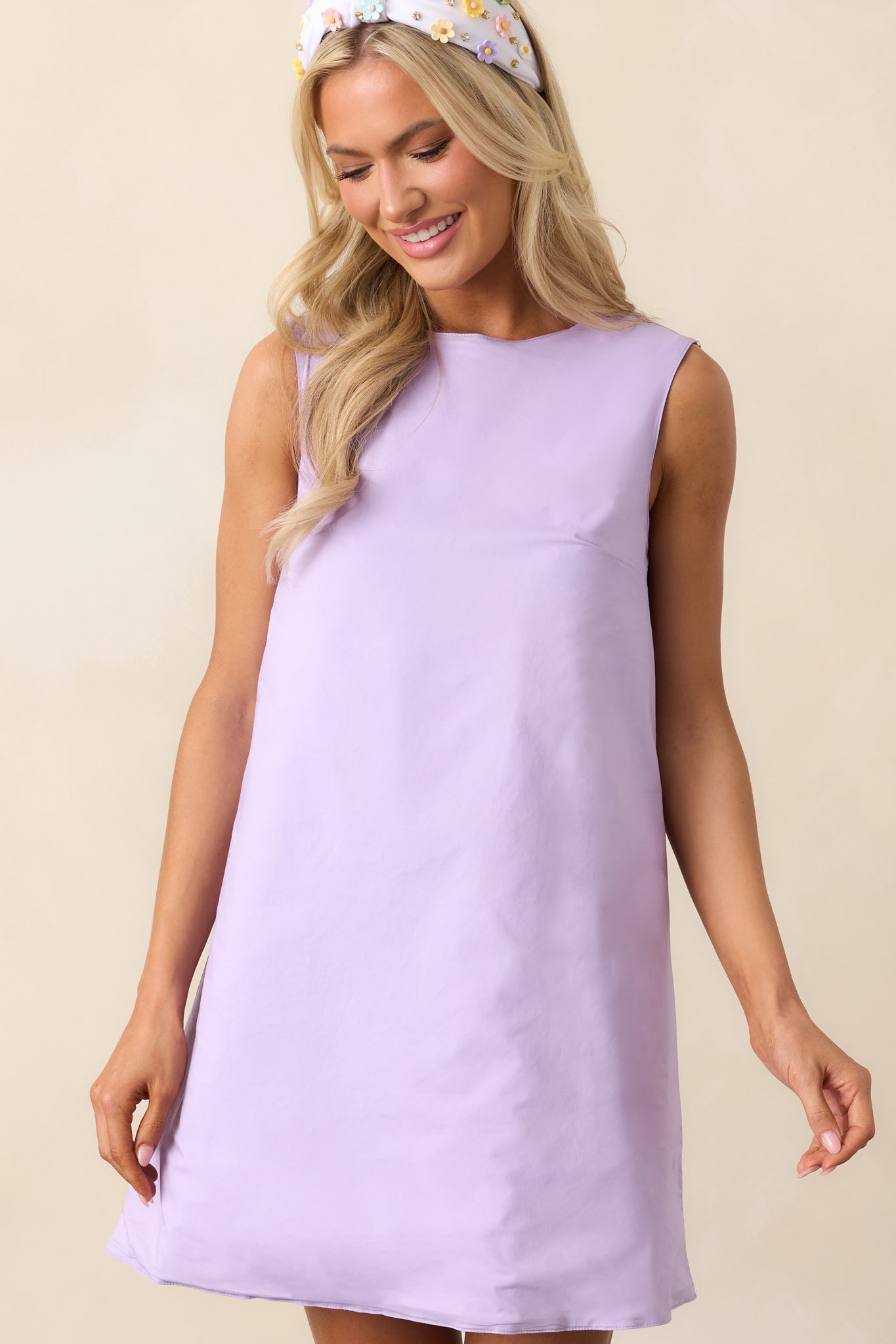 Blake Violet Blooms Lilac Floral Cotton Reversible Shift Dress