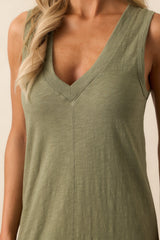 Z Supply Avocado Green Palisades Midi Dress