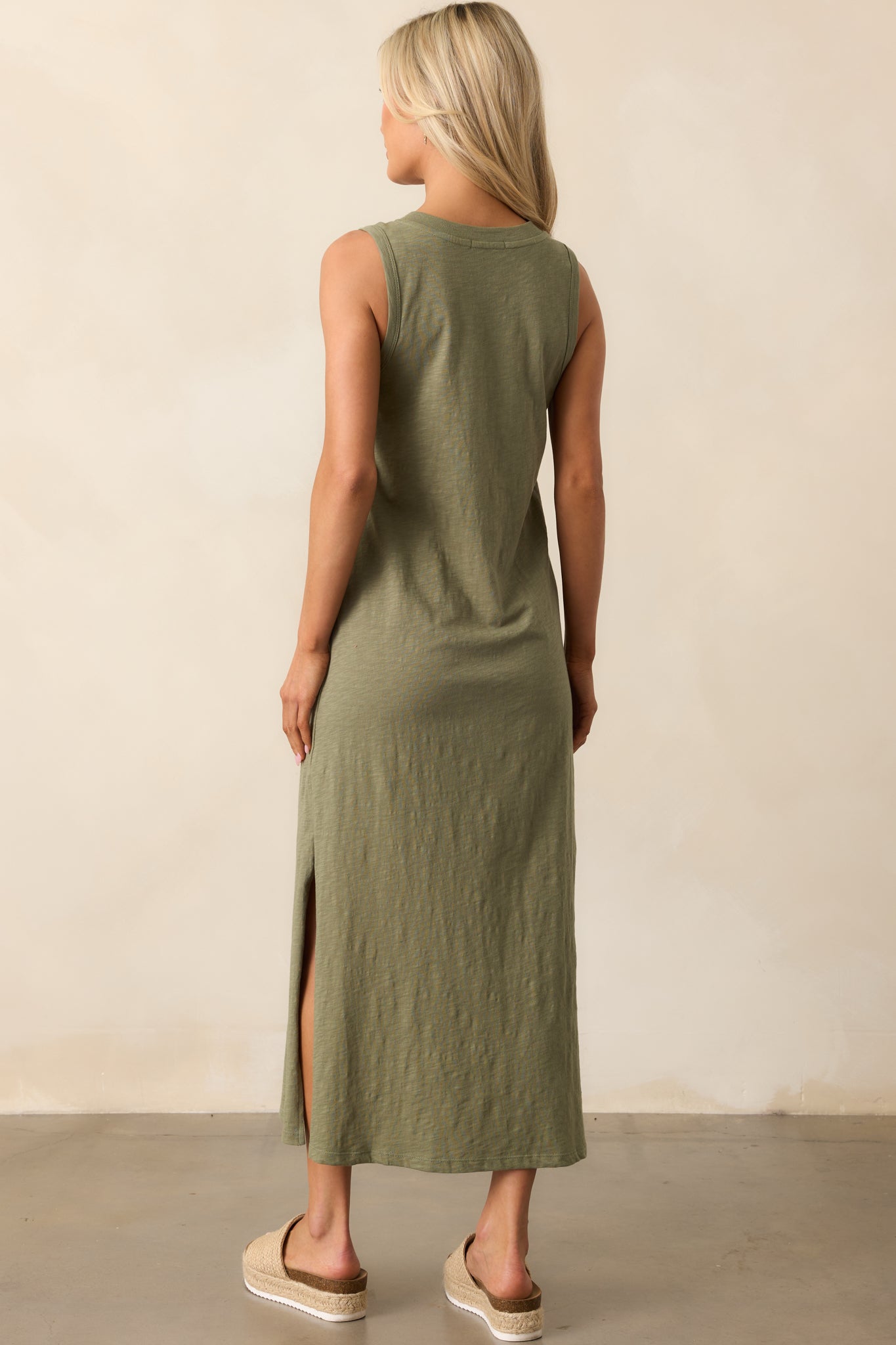 Z Supply Avocado Green Palisades Midi Dress