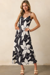 Z Supply Black Floral Cecily Madero Maxi Dress