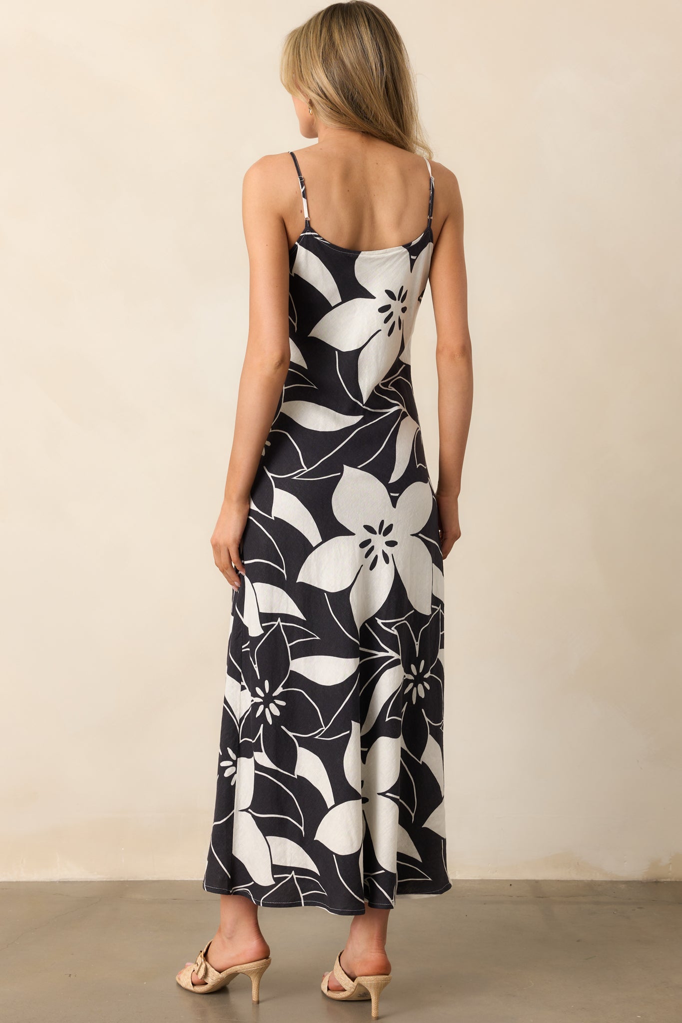 Z Supply Black Floral Cecily Madero Maxi Dress