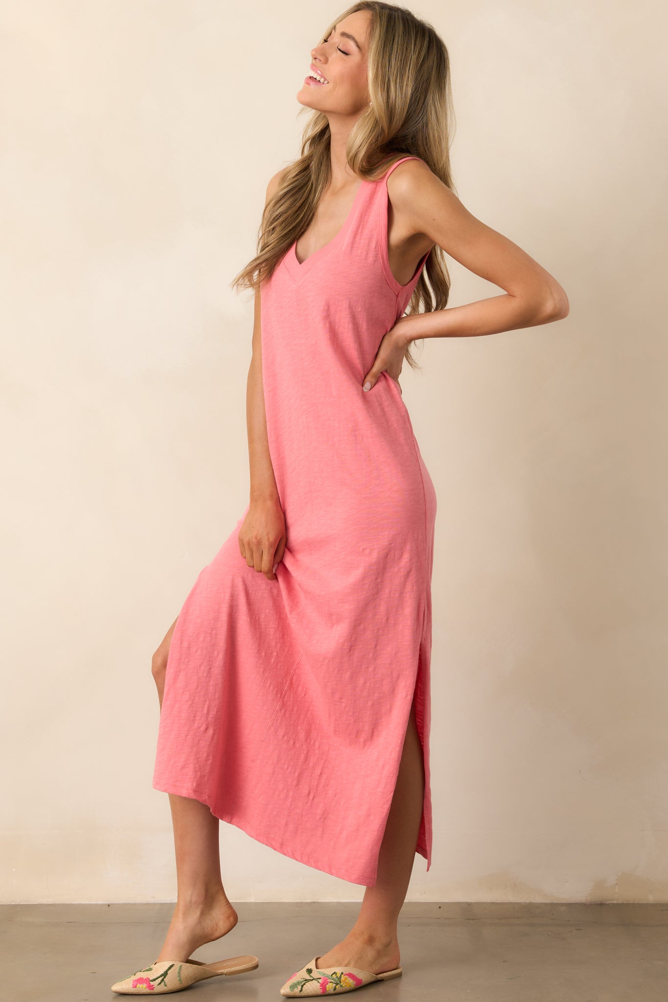 Z Supply Sunset Pink Palisades Midi Dress