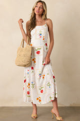 Moving On To Better Days Ivory Floral Patchwork Maxi Dress