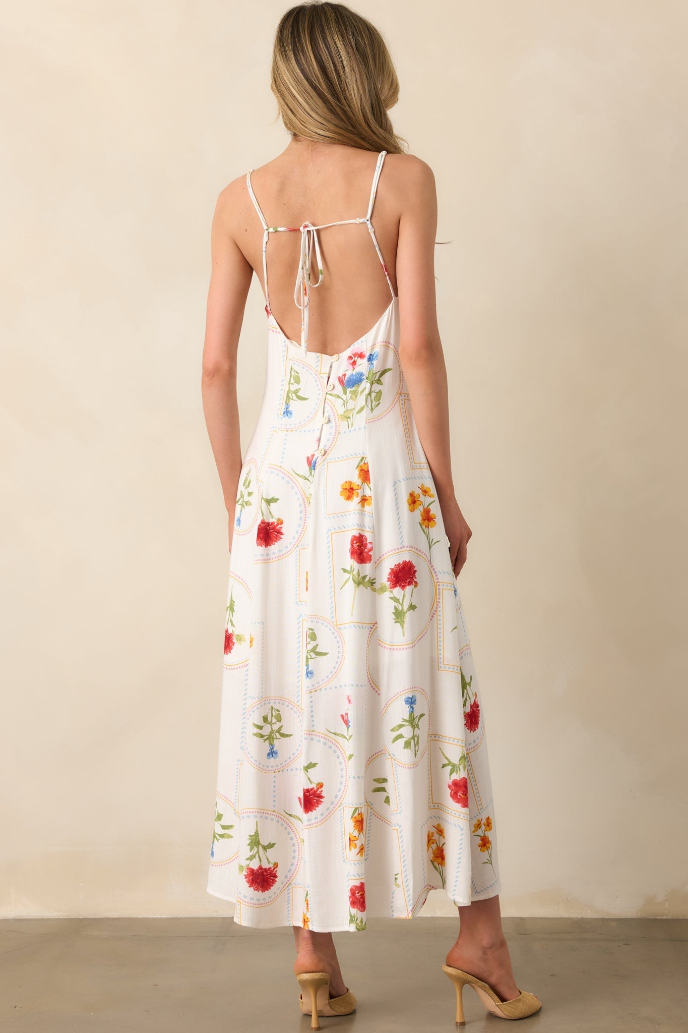 Moving On To Better Days Ivory Floral Patchwork Maxi Dress