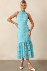 It's A New Day Horizon Blue Floral Embroidered Maxi Dress