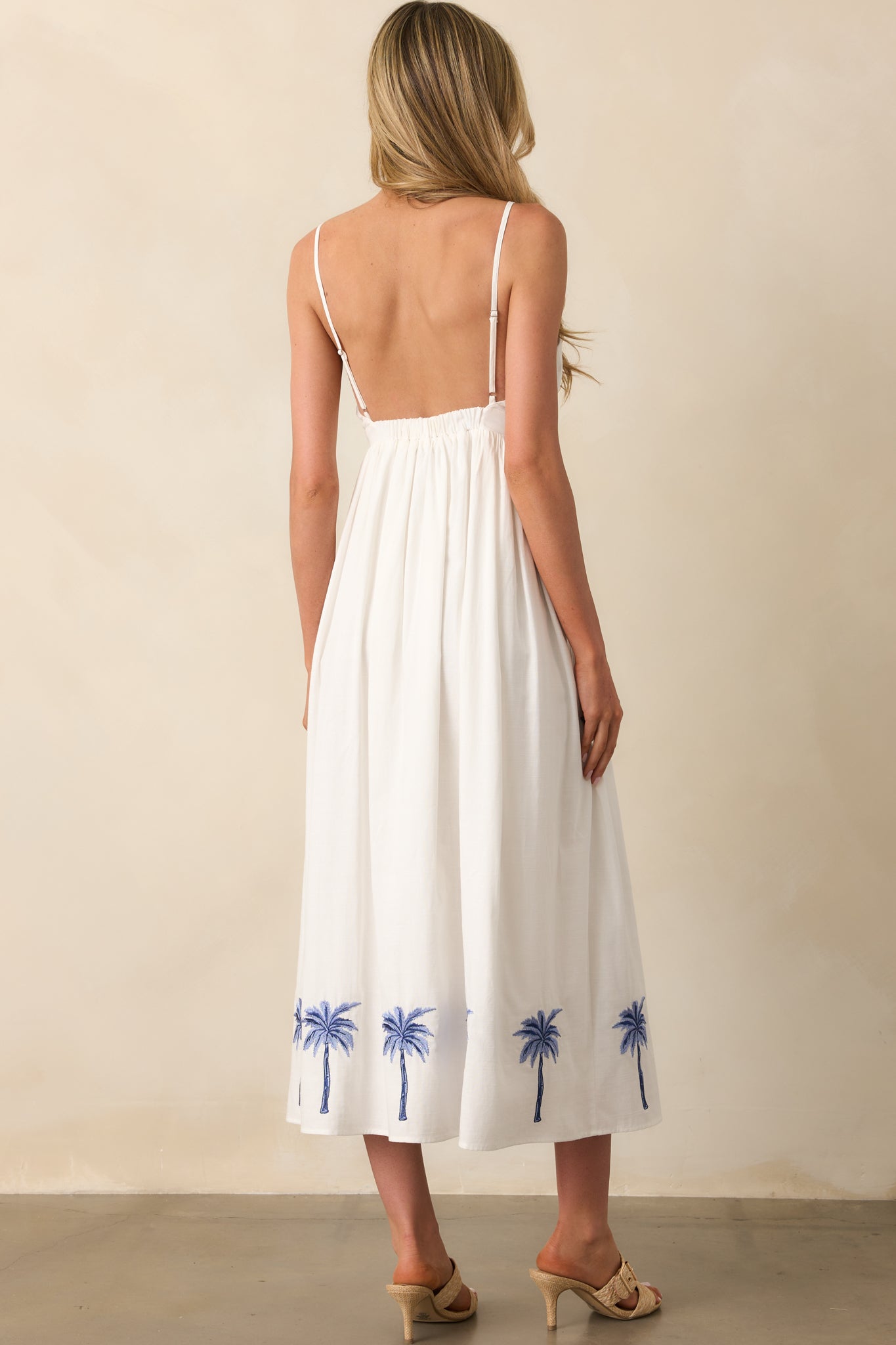 MINKPINK White Isadora Embroidered Midi Dress