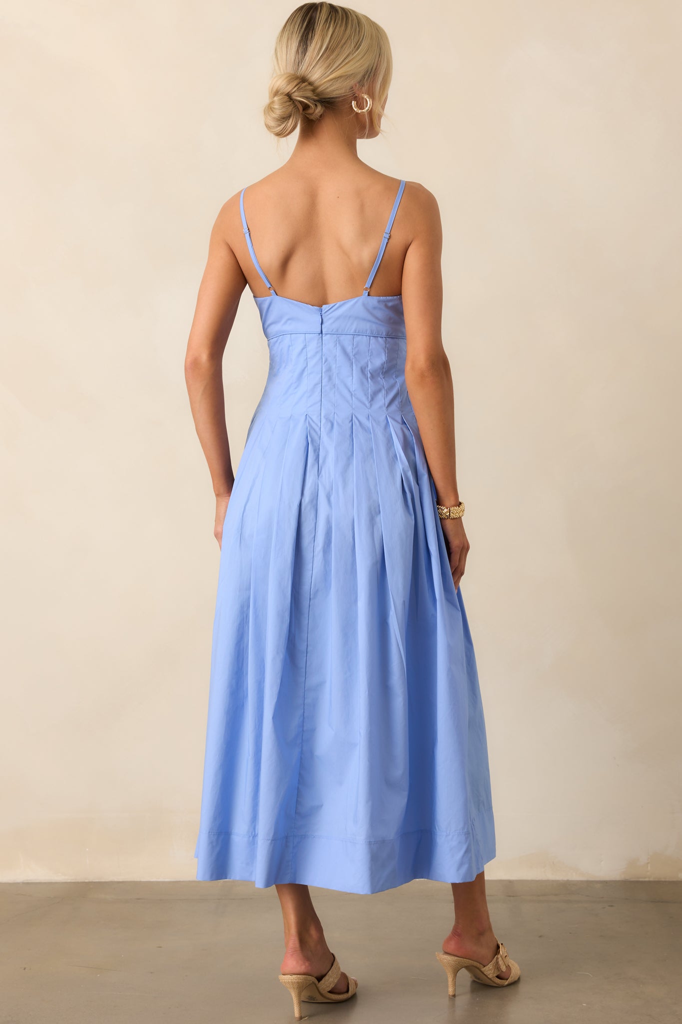 MINKPINK Jacaranda Blue Avalon Square Neck Midi Dress