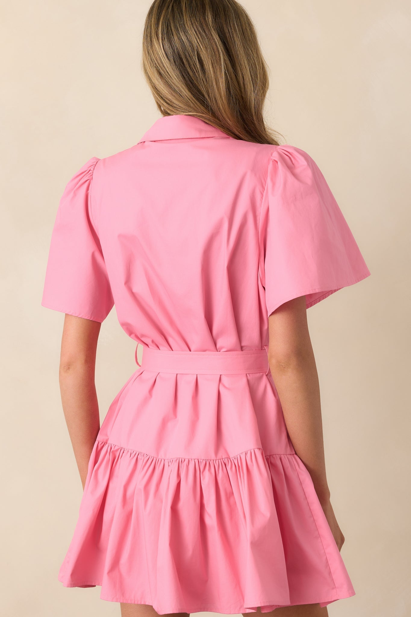 Fairfax Geranium Pink Cotton Mini Dress