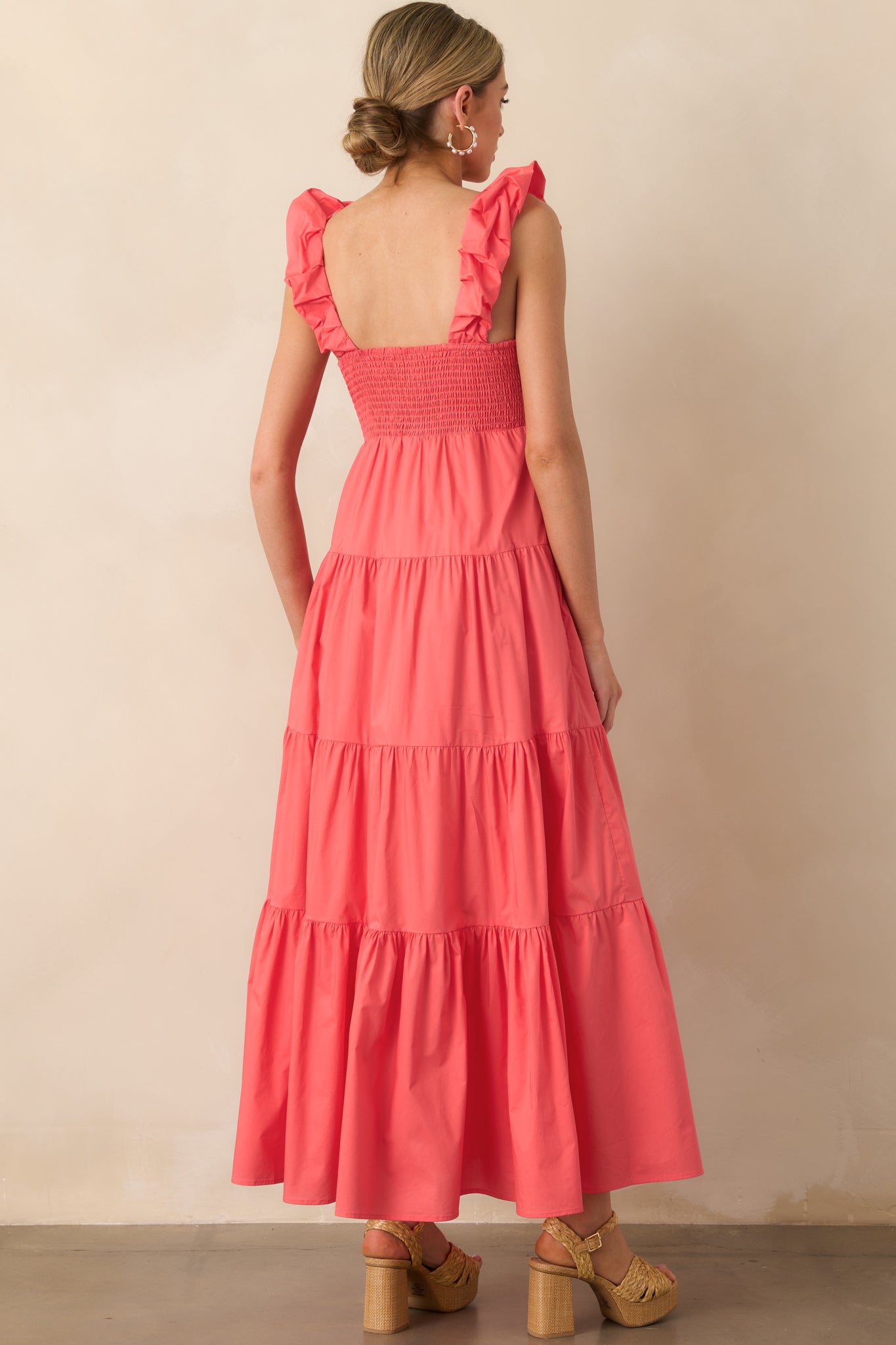 Unapologetically Me Pink Coral Cotton Maxi Dress