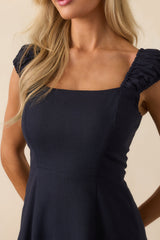 Radiant Reverie Navy Midi Dress