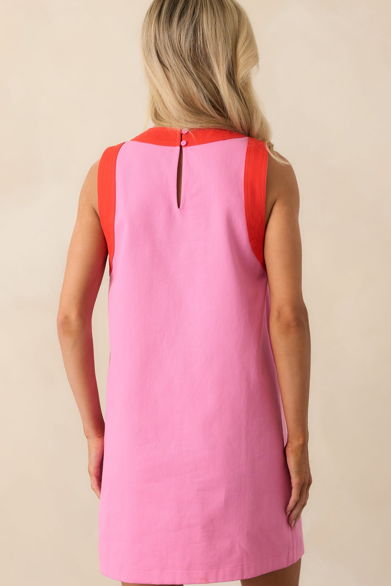 Bring The Good With You Pink Cotton Mini Shift Dress