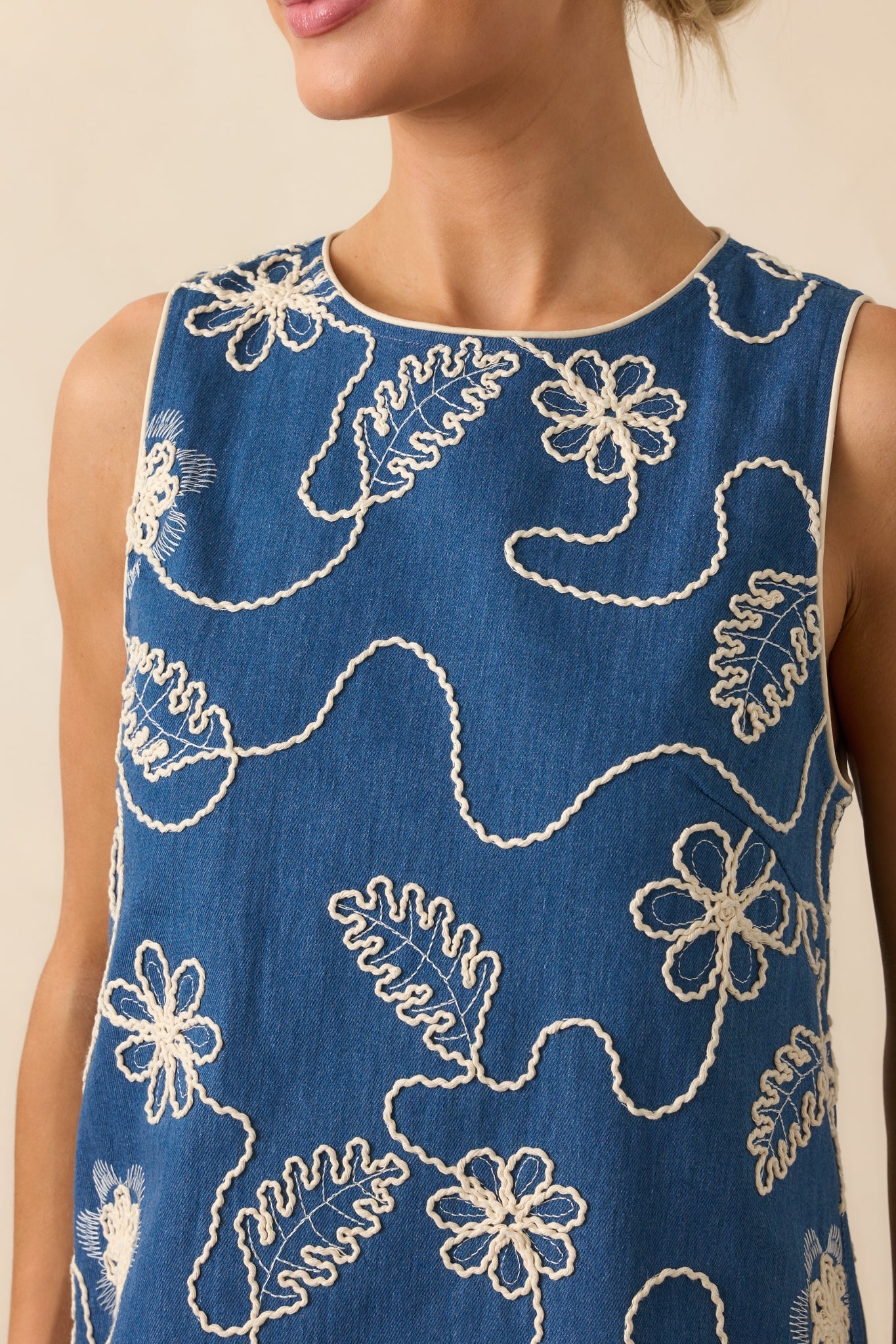 Couldn't Help Myself Dark Wash Cotton Denim Mini Dress