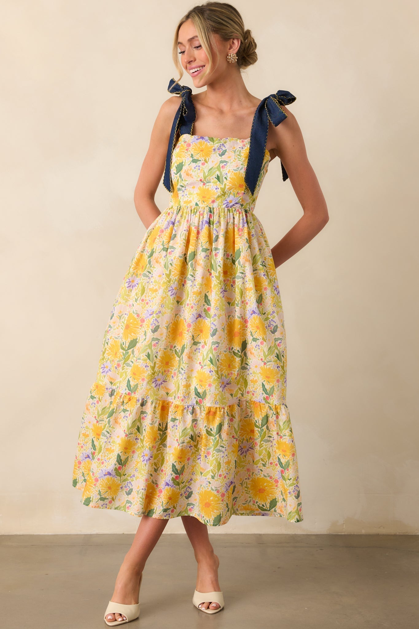 Only Good Things To Come Yellow Floral Cotton Maxi Dress