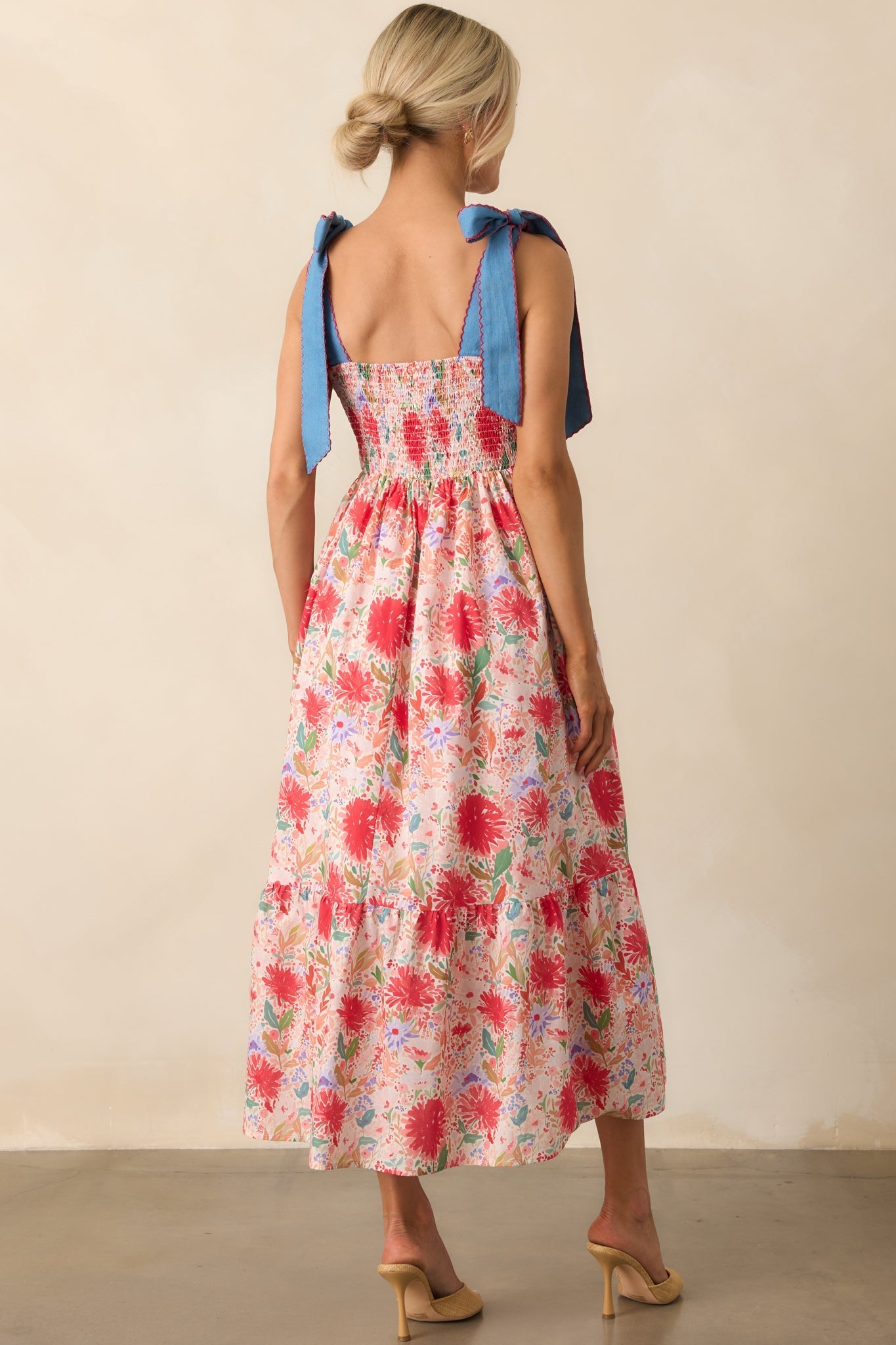 Only Good Things To Come Red Floral Cotton Maxi Dress