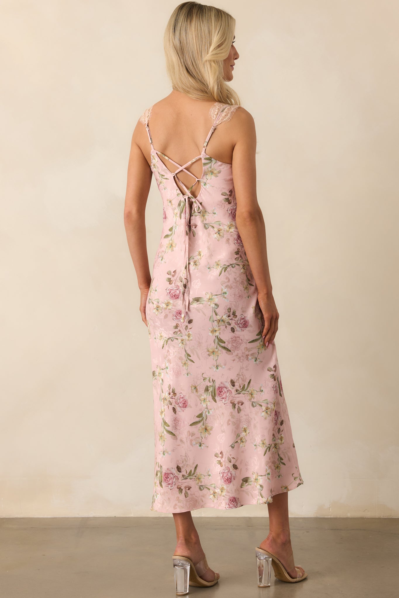 Nobody Like Me Rose Pink Floral Jacquard Maxi Dress