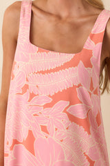 The Perfect Moment Pink Coral Rayon Floral Print Maxi Dress