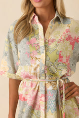 MINKPINK Multi Patchwork Aurora Mini Shirt Dress