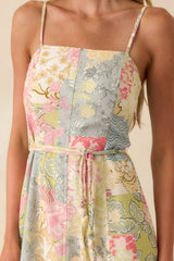 MINKPINK Multi Patchwork Aurora Strappy Mini Dress