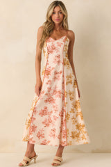 Feeling Like Yourself Rose Pink Floral Print Cotton Maxi Dress