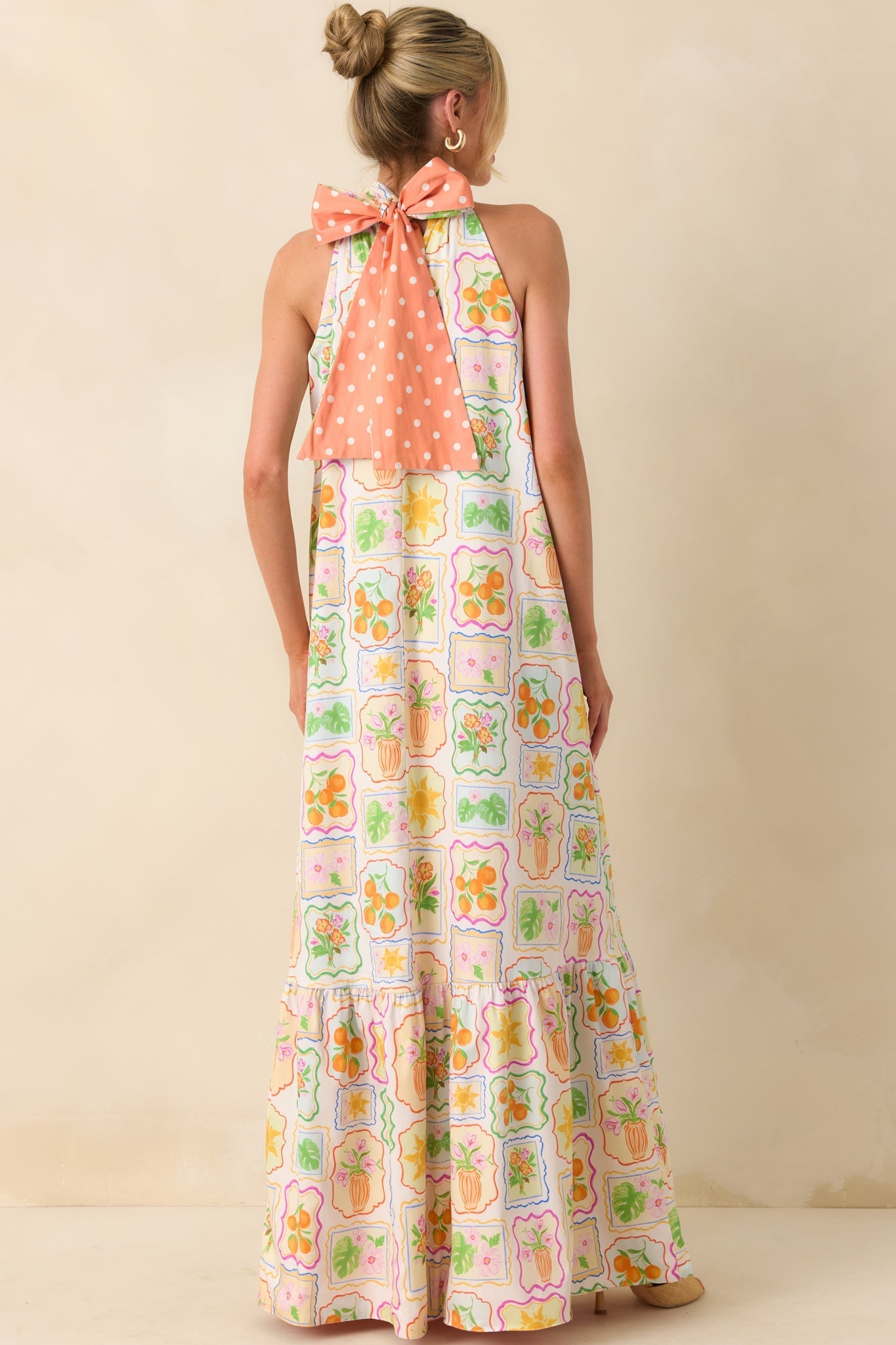 Prosperina Rebecca Multi Print Cotton Reversible Maxi Dress